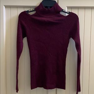 Burgundy turtleneck